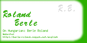 roland berle business card